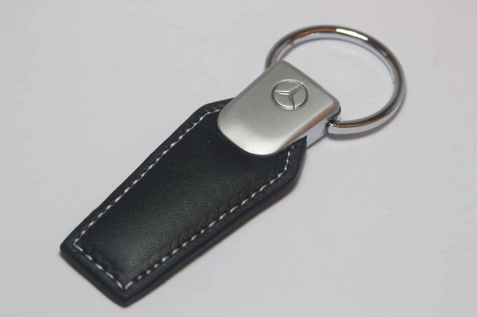 Mercedes Benz Leather Pull Key Chain